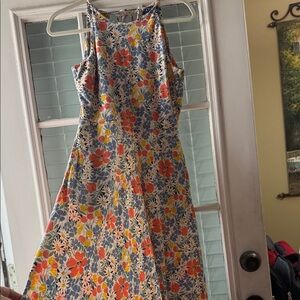Chaps Multicolor Floral Midi Dress